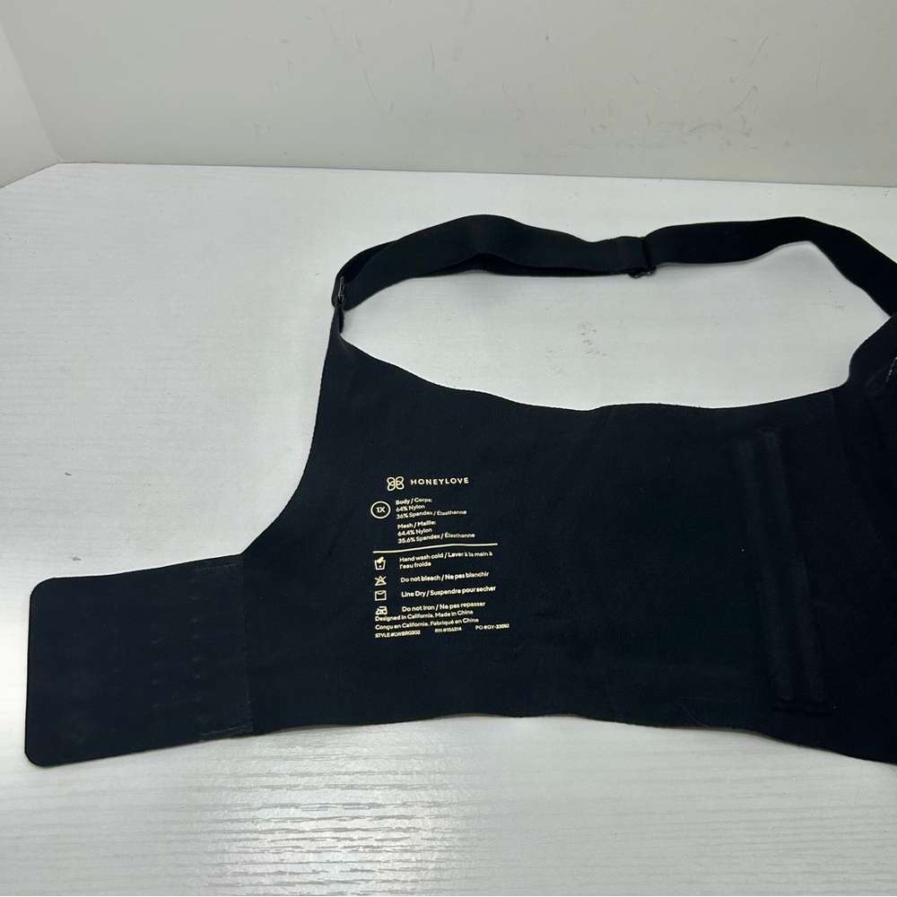 Women's Wire Free CrossOver Black Mesh Bra Size 1X - Picture 13 of 16